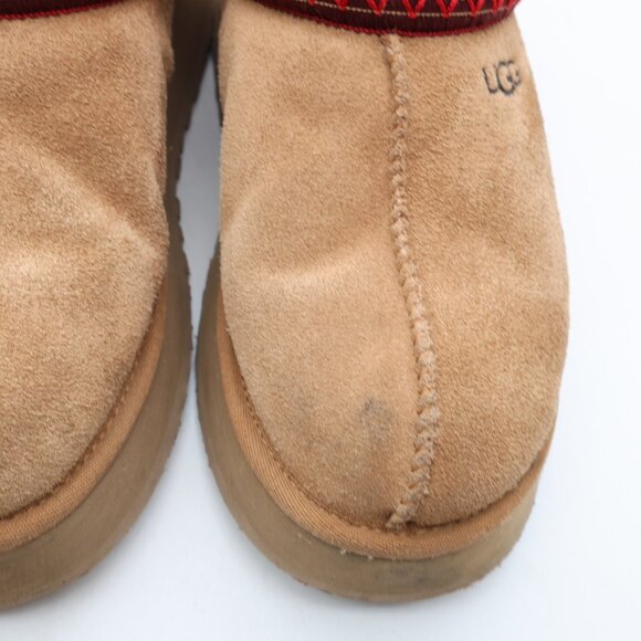 UGG Tazz Suede Slip-On Platform Women's Size 8 Slippers Chestnut Brown 122553 - Picture 11 of 12